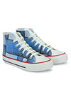 Crowcia London Denim Denim Design High Top Sneakers