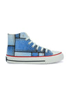 Crowcia London Denim Denim Design High Top Sneakers