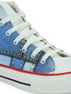 Crowcia London Denim Denim Design High Top Sneakers