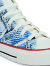 Crowcia London Denim Knots Design High Top Sneakers