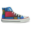 Crowcia London Denim Red Design High Top Sneakers