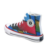 Crowcia London Denim Red Design High Top Sneakers