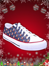 Crowcia London Reindeer Design Low Top Sneakers