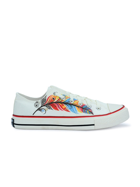 Crowcia London Feather Feet Design Low Top Sneakers