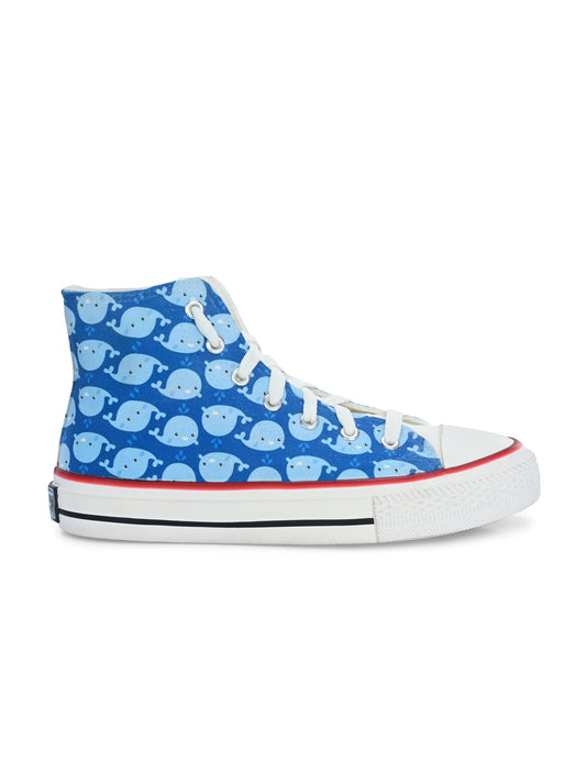 Crowcia London Fish Fun Design High Top Sneakers