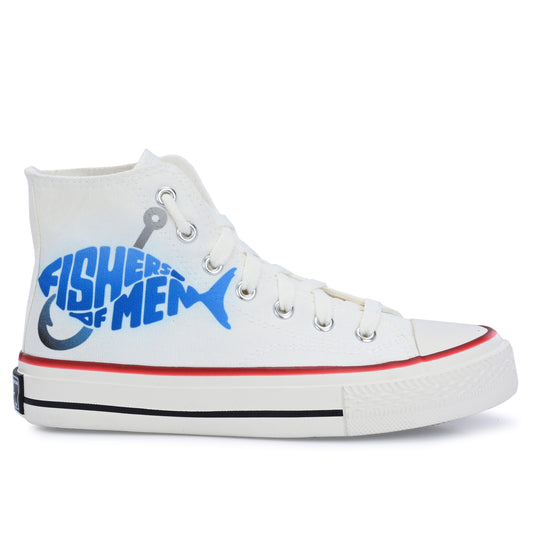 Crowcia London Fishers of Man Design High Top Sneakers