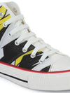 Crowcia London Flash Yellow Design High Top Sneakers