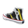 Crowcia London Flash Yellow Design High Top Sneakers