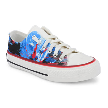 Crowcia London Floating Stone War Design Low Top Sneakers