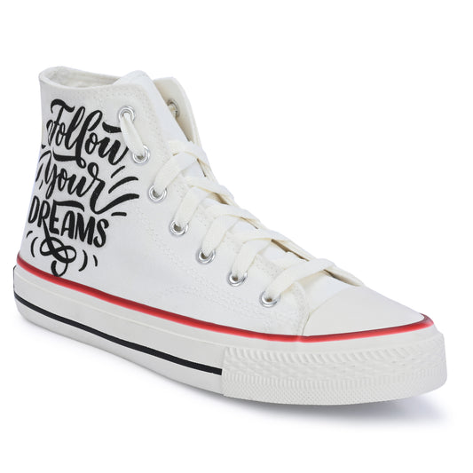 Crowcia London Follow Your Dreams Design High Top Sneakers