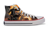 Crowcia London Ghost Rider Design High Top Sneakers