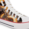 Crowcia London Ghost Rider Design High Top Sneakers