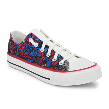 Crowcia London Graffiti Nerds Design Low Top Sneakers