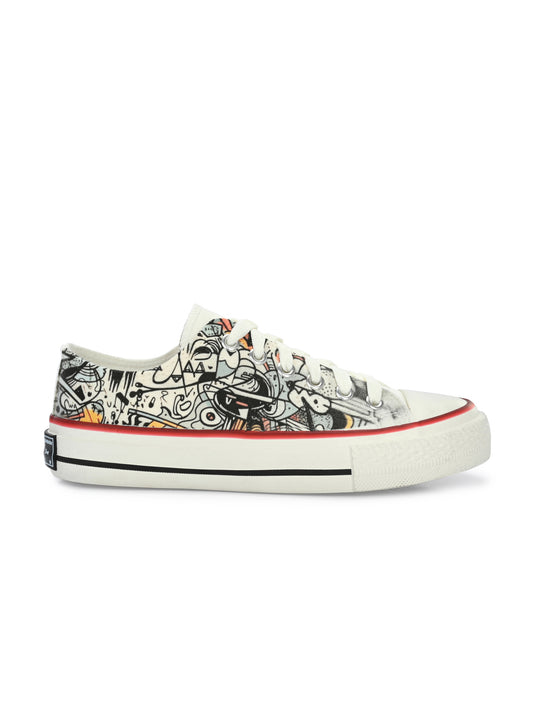 Crowcia London Graffiti Wall Design Low Top Sneakers