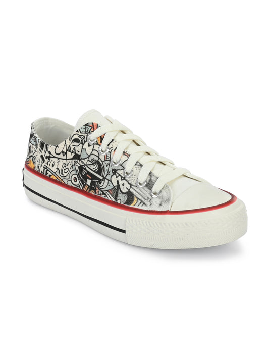 Crowcia London Graffiti Wall Design Low Top Sneakers