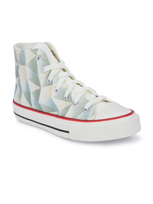 Crowcia London Graphic Prints Design High Top Sneakers