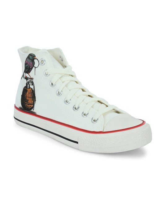 Crowcia London Grenade Design High Top Sneakers