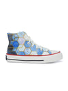 Crowcia London Hexagon Design High Top Sneakers