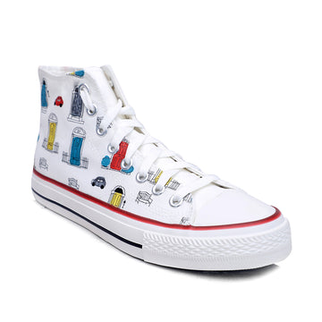 Crowcia London House on the wheel Design High Top Sneakers