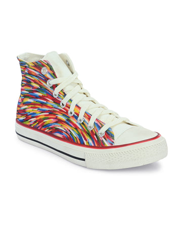 Crowcia London Illusion Design High Top Sneakers