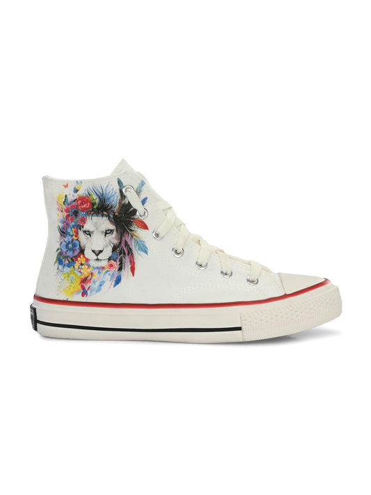 Crowcia London Jungle King Design High Top Sneakers