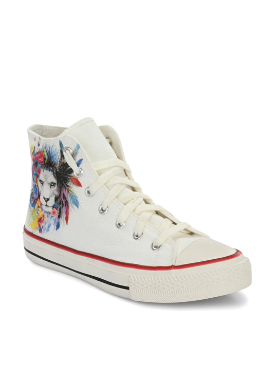 Crowcia London Jungle King Design High Top Sneakers