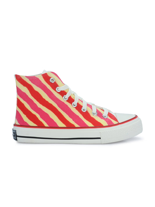 Crowcia London Leheriya Design High Top Sneakers