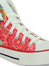 Crowcia London Mandala Red Design High Top Sneakers