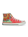 Crowcia London Mandala Red Design High Top Sneakers