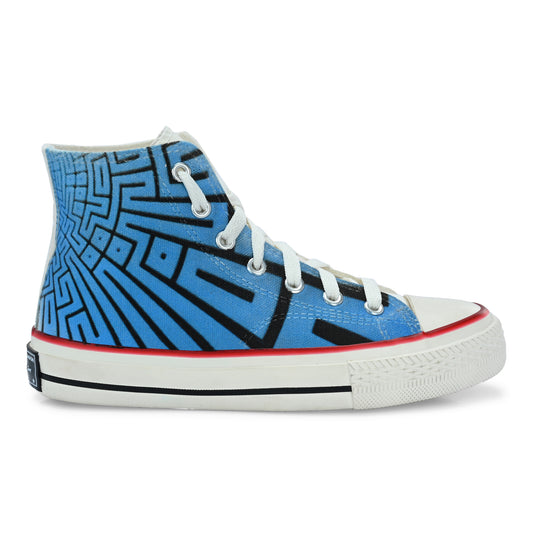 Crowcia London Matrix Design High Top Sneakers