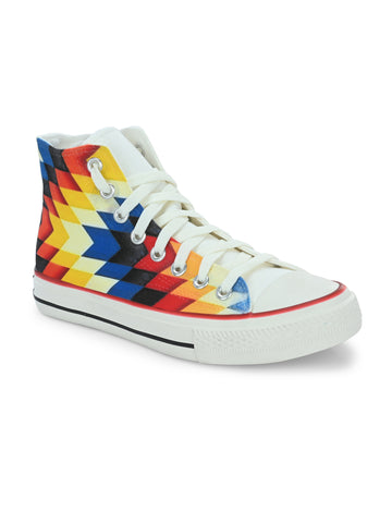 Crowcia London Maze Design High Top Sneakers