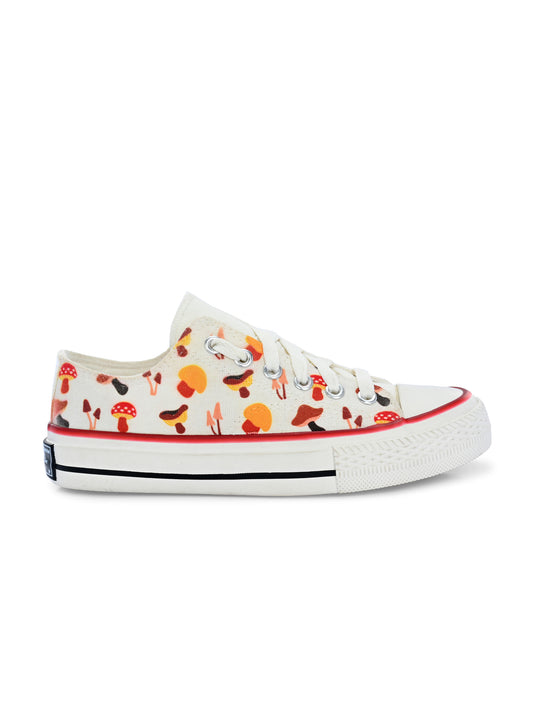 Crowcia London Mushroom Design Low Top Sneakers