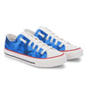 Crowcia London Ocean Blue Design Low Top Sneakers