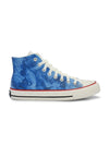 Crowcia London Ocean Blue Design High Top Sneakers