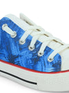 Crowcia London Ocean Blue Design Low Top Sneakers