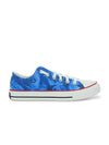 Crowcia London Ocean Blue Design Low Top Sneakers