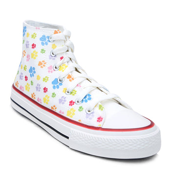 Crowcia London Pug Marks Design High Top Sneakers