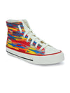 Crowcia London Paint Brush Design High Top Sneakers