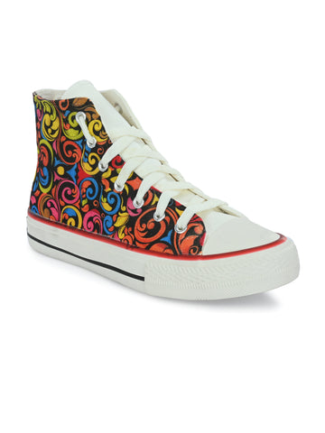 Crowcia London Plush Design High Top Sneakers