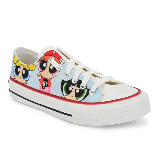 Crowcia London Powerpuff Girls Design Low Top Sneakers