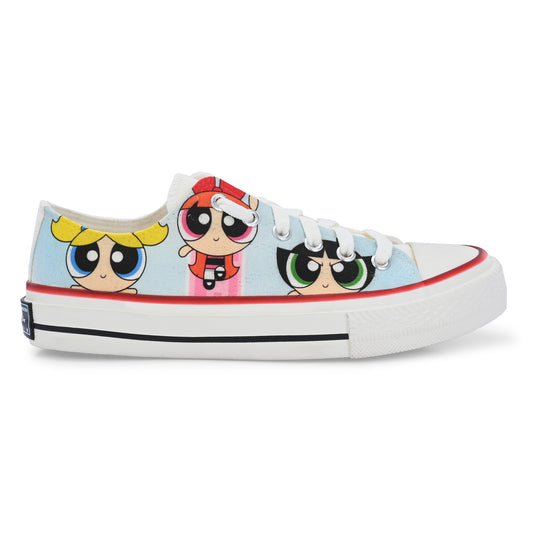 Crowcia London Powerpuff Girls Design Low Top Sneakers