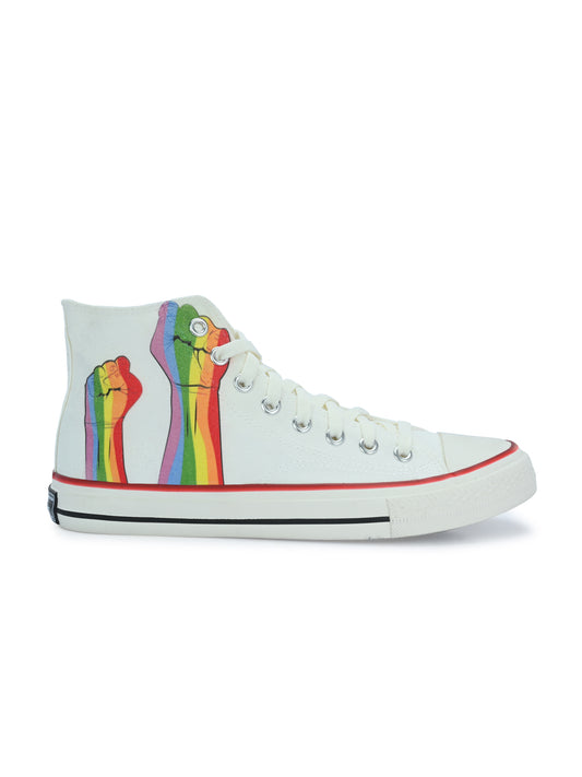 Crowcia London Pride Unity Design High Top Sneakers