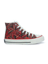 Crowcia London Red Knight Design High Top Sneakers