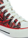 Crowcia London Red Knight Design High Top Sneakers