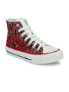 Crowcia London Red Knight Design High Top Sneakers