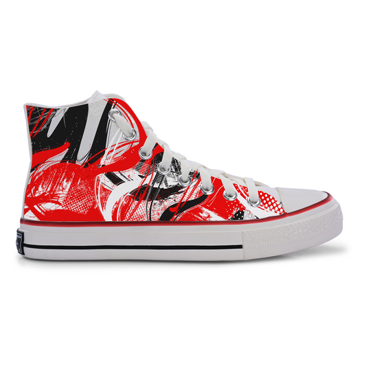 Crowcia London Red Riot High Top Sneakers