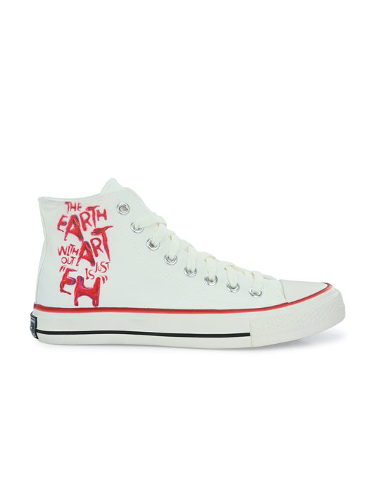 Crowcia London Slogan EH Design High Top Sneakers