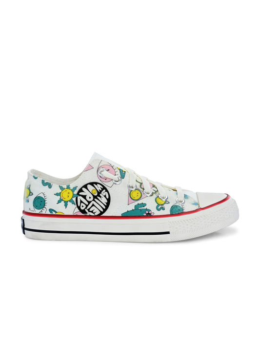 Crowcia London Smiley World Design Low Top Sneakers