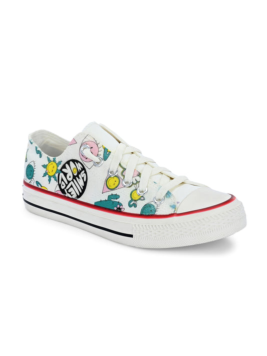 Crowcia London Smiley World Design Low Top Sneakers