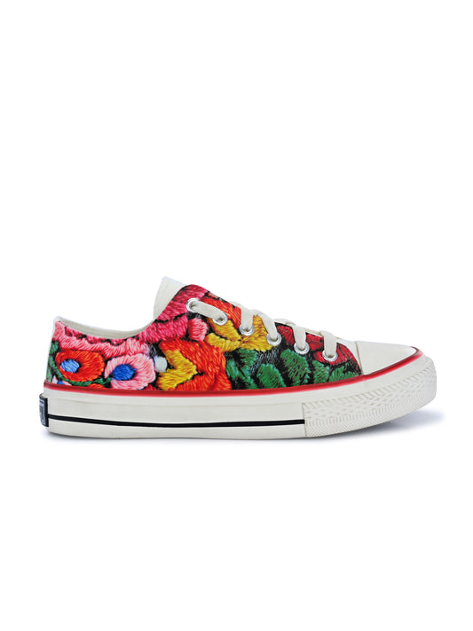 Crowcia London Spun Design Low Top Sneakers